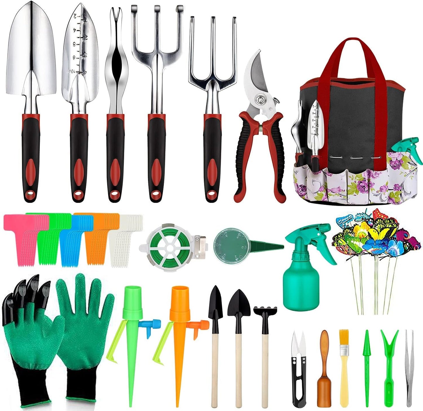 Garden Set 83 Piece, Succulent Set Included, Heavy Duty Aluminum Gardening for Gardening