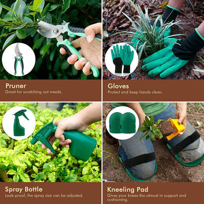 Gardening Tools - 10 Pcs Garden Tool Set Heavy Duty Stainless Steel Garden Supplies 