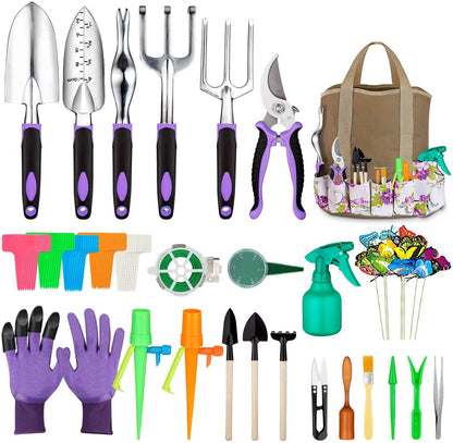 Garden Set 83 Piece, Succulent Set Included, Heavy Duty Aluminum Gardening for Gardening
