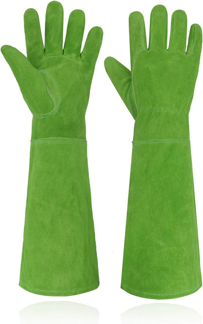 Rose Pruning Gloves for Men & Women, Long Thorn Proof Gardening Gloves, Breathable Pigskin Leather Gauntlet, Best Garden Gifts & Tools for Gardener