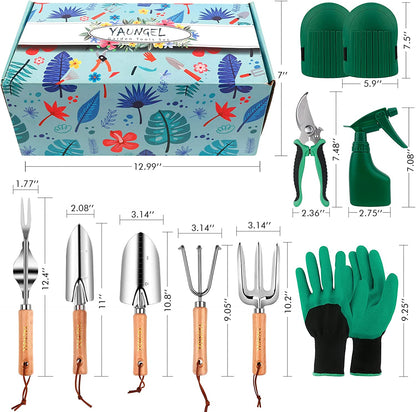 Gardening Tools - 10 Pcs Garden Tool Set Heavy Duty Stainless Steel Garden Supplies 