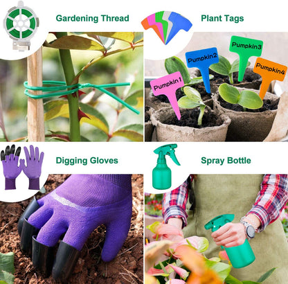 Garden Set 83 Piece, Succulent Set Included, Heavy Duty Aluminum Gardening for Gardening