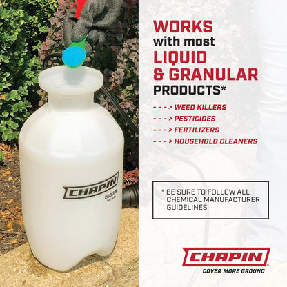 20000 Made in USA 1 -Gallon Lawn and Garden Pump Pressured Sprayer, Garden Watering, Translucent White