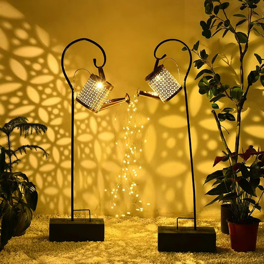 Solar Watering Can with Lights – Outdoor Garden Decor, Hanging Metal Lantern, Waterproof LED for Patio, Yard, Walkway