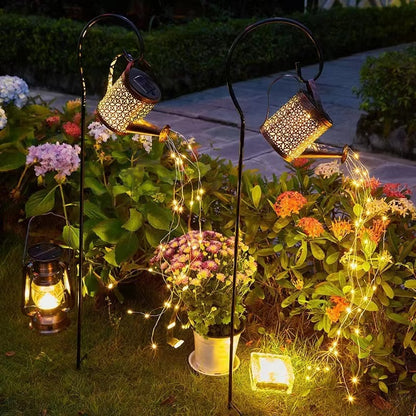 Solar Watering Can with Lights – Outdoor Garden Decor, Hanging Metal Lantern, Waterproof LED for Patio, Yard, Walkway